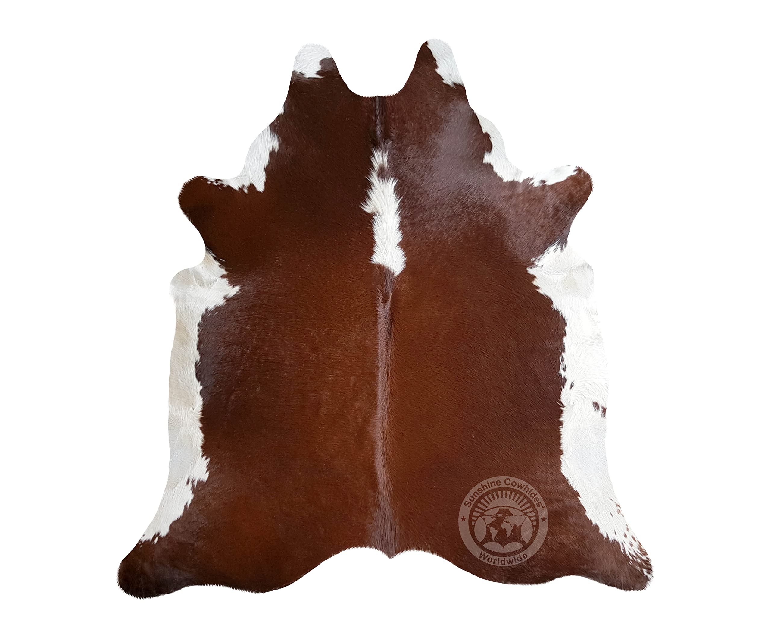 Amazon | Sunshine Cowhides 本物のヘレフォードレッドブラウンと